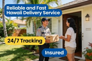 Reliable Fast Hawaii Delivery Service Door To Door Secure 24 / 7 Tracking And Insured