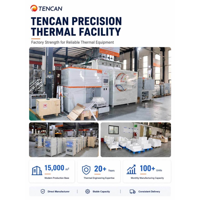 TENCAN 1200C 1400C 1600C Horizontal Vacuum Tube Furnace Split Laboratory Sintering CVD Quartz Alumina Tube Oven