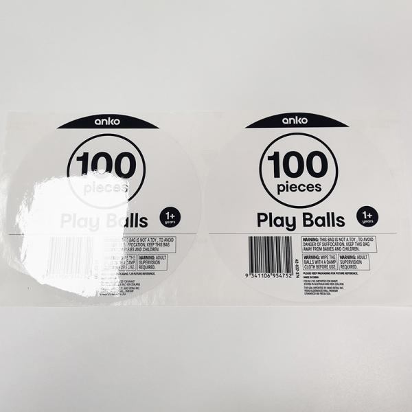 Varnishing Packaging Label Stickers Rectangular Matte Waterproof Paper Vinyl