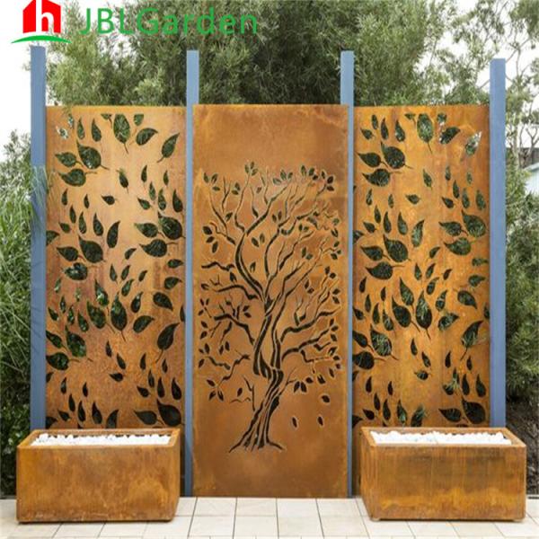 Laser Cut Indoor & Outdoor Decoration Metal Steel Garden Screen Corten