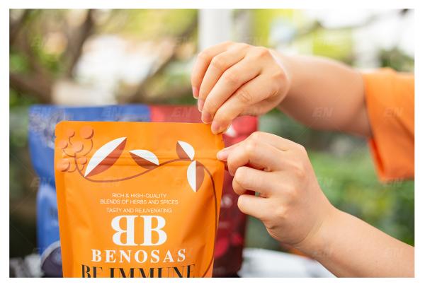 Customized Design And Size Mylar Plastic Tea Packaging Stand Up Bag For Leaves Tea