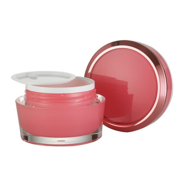 JL-JR803 Wholesale Acrylic PMMA Cream Jar Packaging Double Wall 15g 30g 50g
