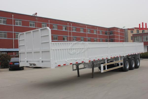 9.00-22.5 Rim Tri Axles Drop Side Wall Semi Trailer for Cargo Transport in Russia
