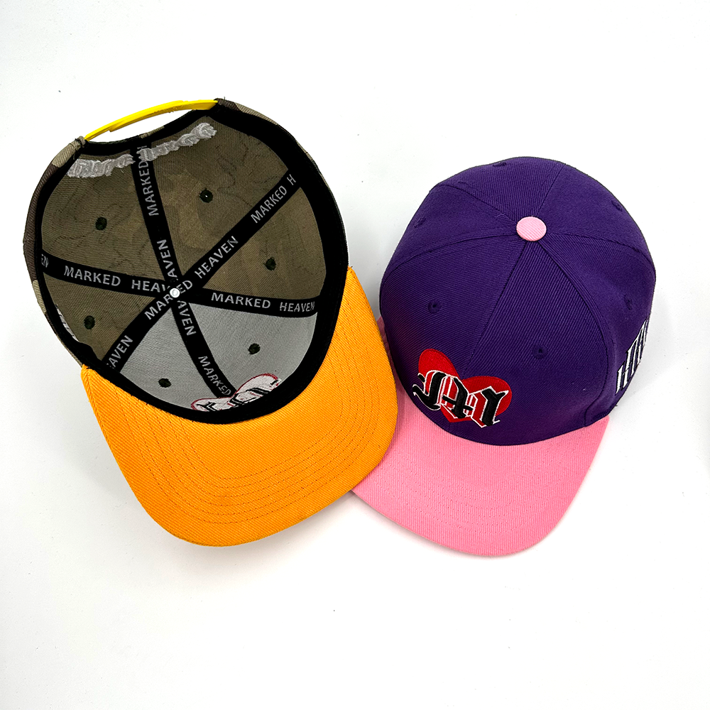 Embroidered Snapback Hat 3D Custom Logo Men Women Sports Baseball Flat Brim Adjustable Cap