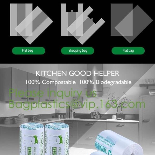 Custom Printing Corn Starch Biodegradable Compostable Plastic Bag,Thank You Bags Durable Cornstarch PLA Compostable T-Sh