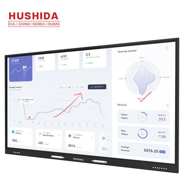 HUSHIDA Teaching All In One Touch Screen Lcd Monitor Multimedia Smart Board 65 Inch