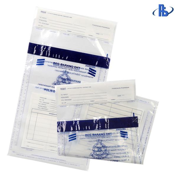 Tear Proof Tamper Evident Security Bags , Airport Duty Free Security Bag