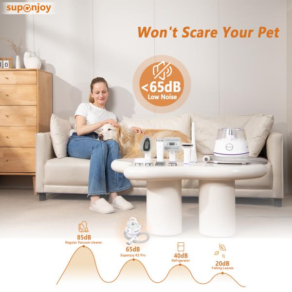 Комплект для ухода за домашними животными пылесос 5 в 1 P2 Pro низкий уровень шума Комплект для удаления волос для домашних животных