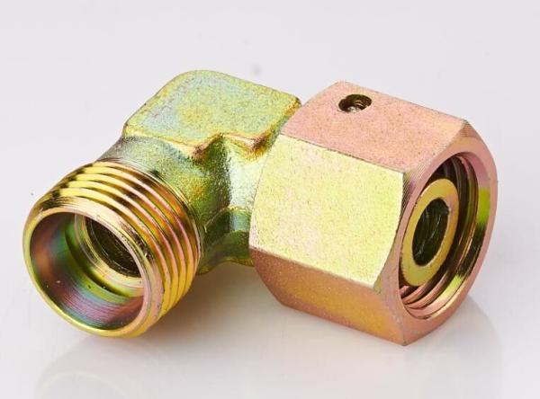Elbow DIN Hydraulic Fittings Reducer Tube Adapter With Swivel Nut  2C9 / 2D9