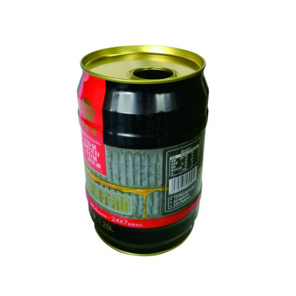 DADI 0.35L Round Olive Oil Can Tin Canister 350ml Tin Can Round For Edible Oil Elegant