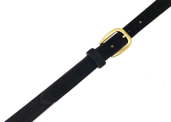 Black Suede Women's Fashion Leather Belts With Anti - Brass Pin Buckle