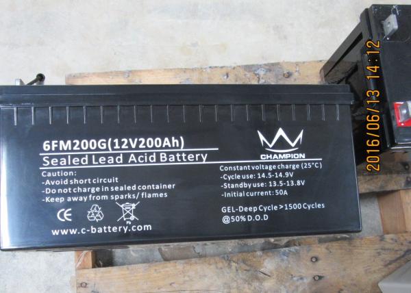 High Safety AGM Lead Acid Battery 12V 200AH With Vent Valve Design