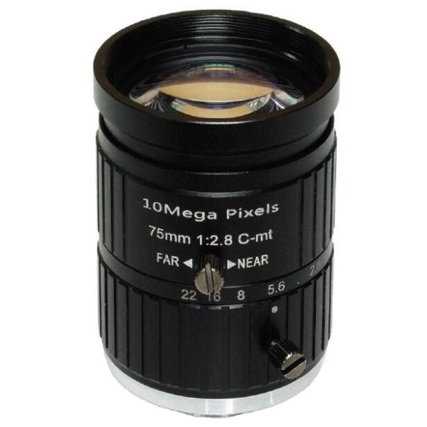 1" 75mm F2.8 10Megapixel HD Manual IRIS C Mount Industrial FA Lens, 75mm 10MP