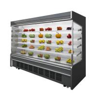 Refrigerador aberto refrigerado loja de Multideck do armário de exposição com cortina da noite