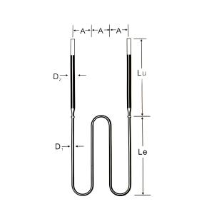 W Shaped MoSi2 Heating Element 220V 380V Moly Disilicide For Vacuum Furnace