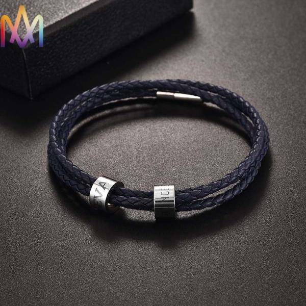 браслеты fadeless людей 19cm 21cm кожаные вышитые бисером