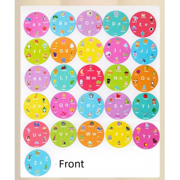 Children's Letters Animal Paper Double-sided Puzzle Early Education Puzzle Toys