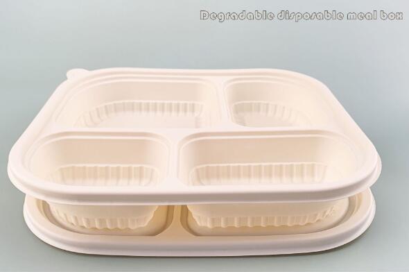 Take Away Fast Food, Compartment Packing Box, Containers, Starch Biodegradable, Environmental Lunch Meal Box