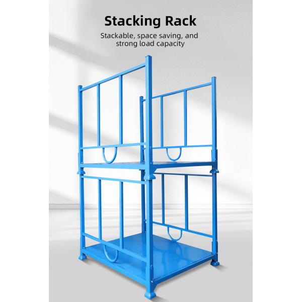 Warehouse Q235 Steel Pallet Waste Treatment Metal Stackable Shelves Heavy Duty Reinforced Structure