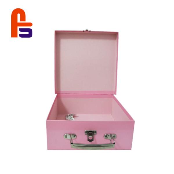 Pink Color Baby  250gsm - 350gsm Ivory Board Materials Cardboard Suitcase Box