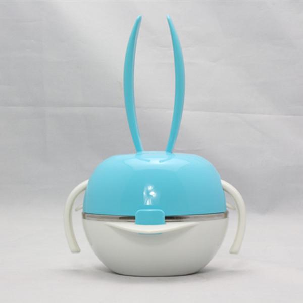 Rainbow rabbit high quality children cutlery set /bowl/children set/knife fork bowl set