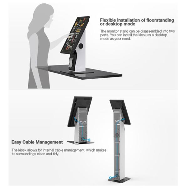Signage обслуживания собственной личности ресторана 21.5inch с емкостным экраном касания