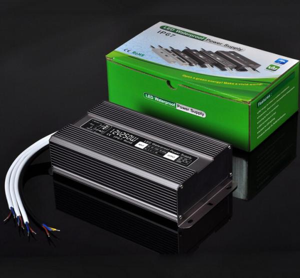 IP67 resistente à água Fonte de alimentação de luz LED 12v 250w 250*75*52mm