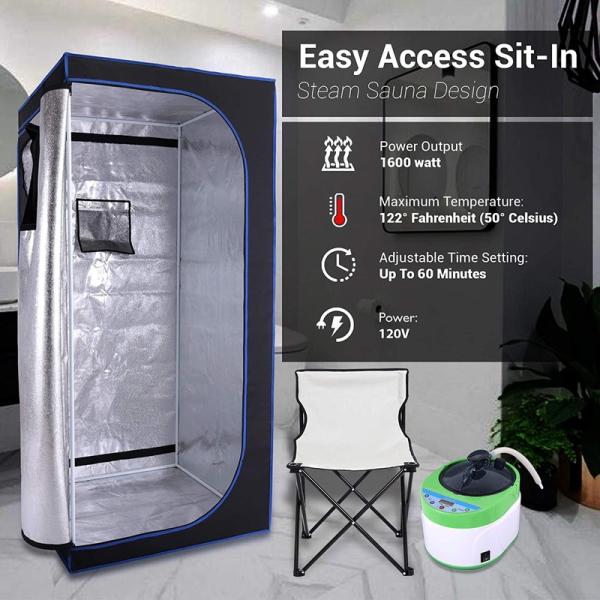 Hot Selling Computer Control Panel Amazon Steam Hot Selling Detoxification Personal Home Spa Best Steam Soothing Portable Normal Portable Sauna Heater