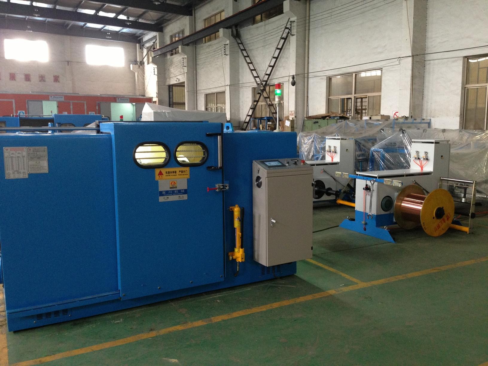 Bare Copper Double Twist Bunching Machine 1.2Kgf Magnetic Powder Clutch Equipment