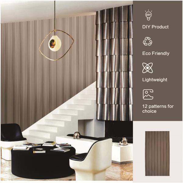 Painel de parede decorativo MDF Art 3D 12mm 15mm Para espaço comercial e doméstico