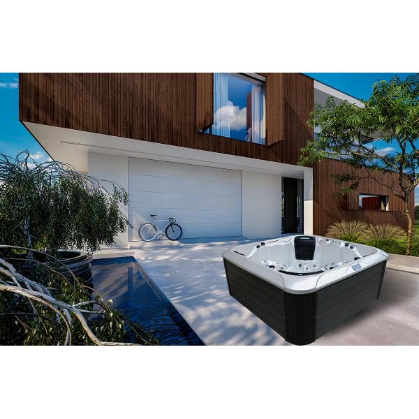 Jacuzzi al aire libre Masaje acrílico Spa bañera para 4 personas para hidroterapia relajante