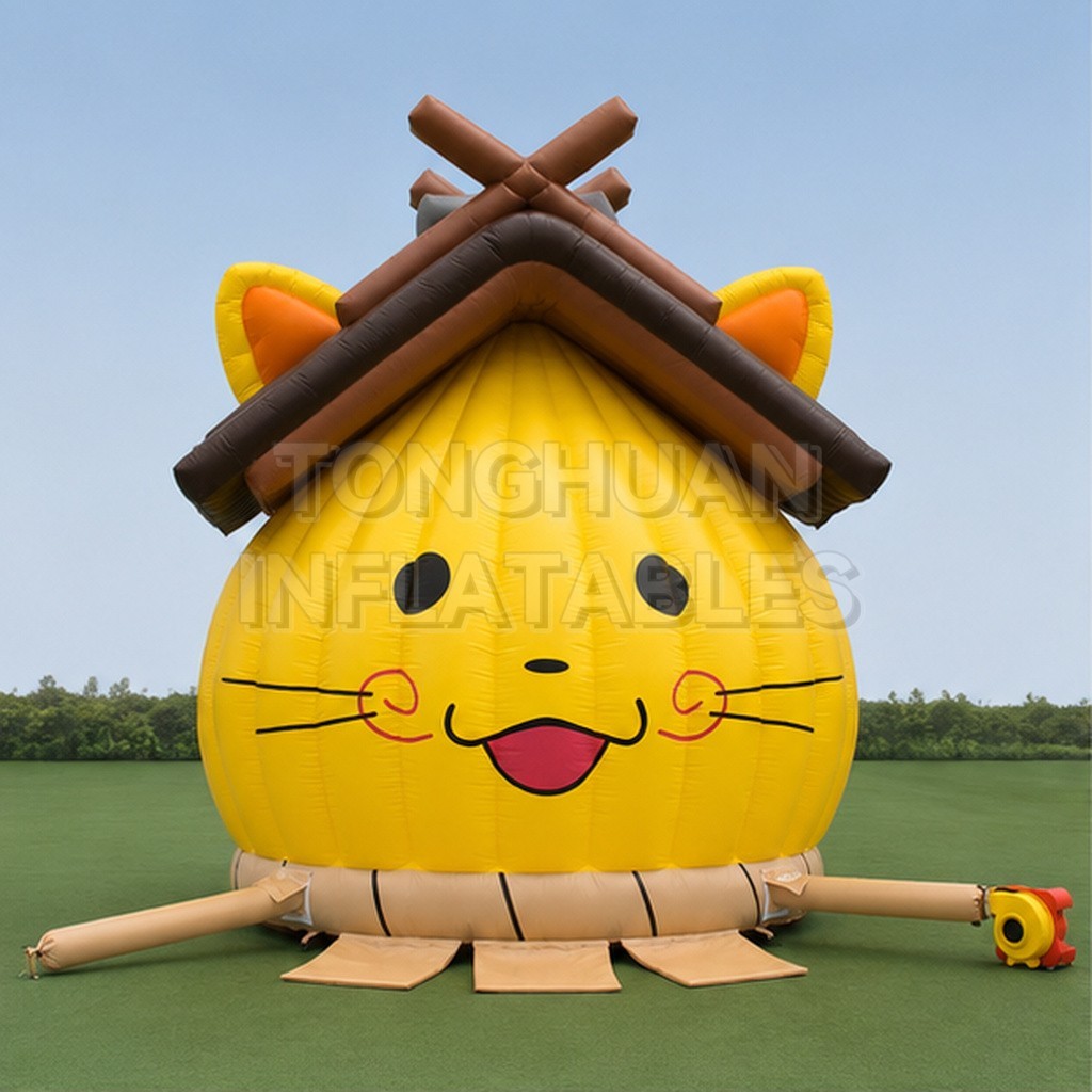 Cartoon Cat Inflatable Bounce House for Commercial Rental and Kids Entertainment