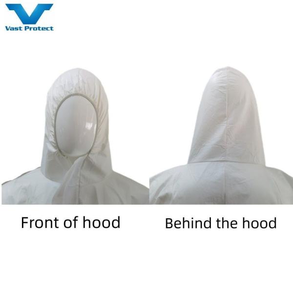 S-5XL White Disposable Coveralls Fluidproof Microporous Protective Suit 175*140cm