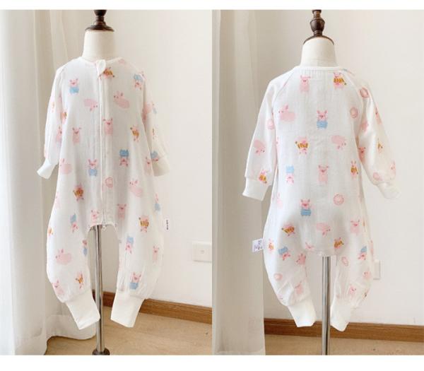 Fashionable Soft Muslin Baby Pajamas Romper Bodysuit 100% Cotton For Toddler