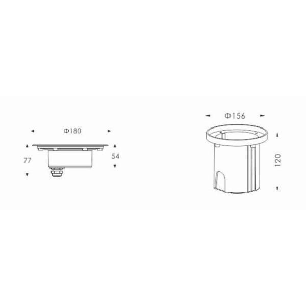 Света СИД B4YA0657 6 * 2W/3 света бассейна СИД w IP68 подводных, 0 - 10V DALI PWM Dimmable подводные для бассейна