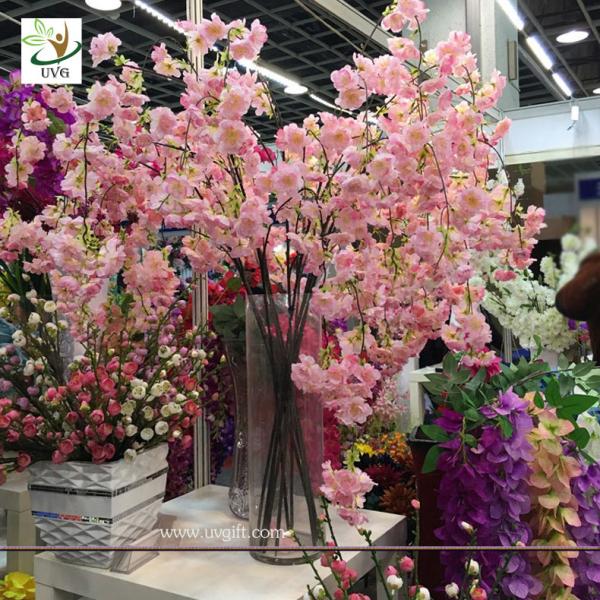 UVG CHR129 pink fake cherry blossom tree decorative branches for wedding table decoration