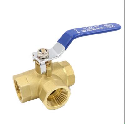  T Type Three Way Brass Ball Valve 10 Years Warranty