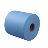 H-7001 Heavy-Duty Cleaning Wipes 60g/m² Blue White Breakpoint Design for Mechanical Parts Oil Dust Removal
