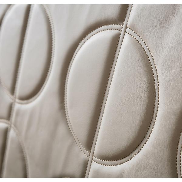 Contemporary Department White Leather Bed