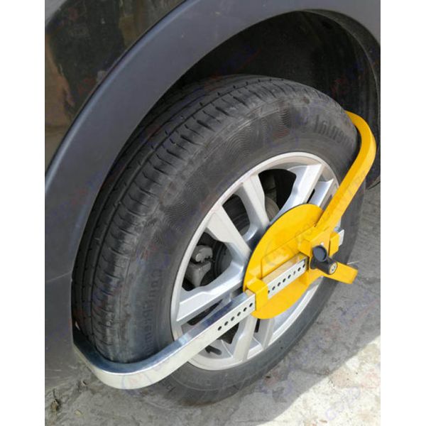Heavy Duty Steel Anti Theft Wheel Lock Fit 7 Inch Tyre