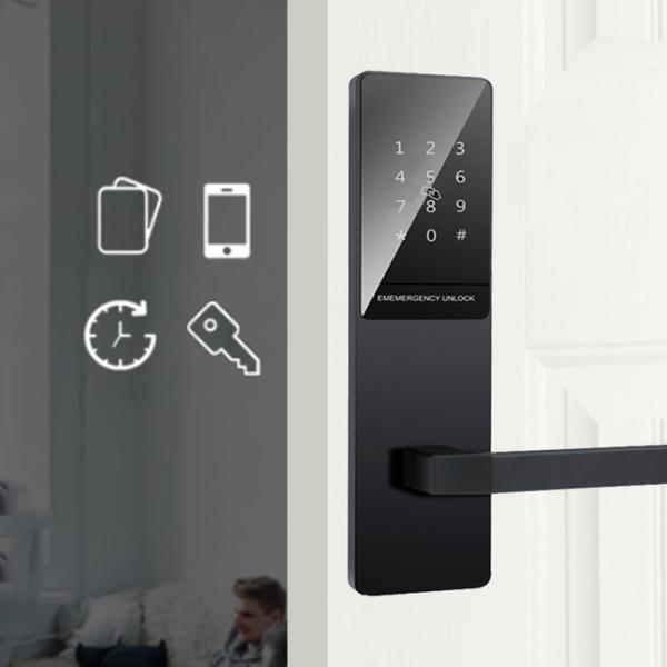 Черный цвет TTlock Блютуз-приложение управляемые дверные замки для квартиры домашнего офиса