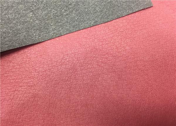 High Peeling Strength Shoes Synthetic Leather Dark Red 0.55 Mm Thickness No Fading