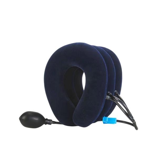 Portable Full Velvet Adjustable Neck Collar Pillow Brace for Neck Cervical Traction