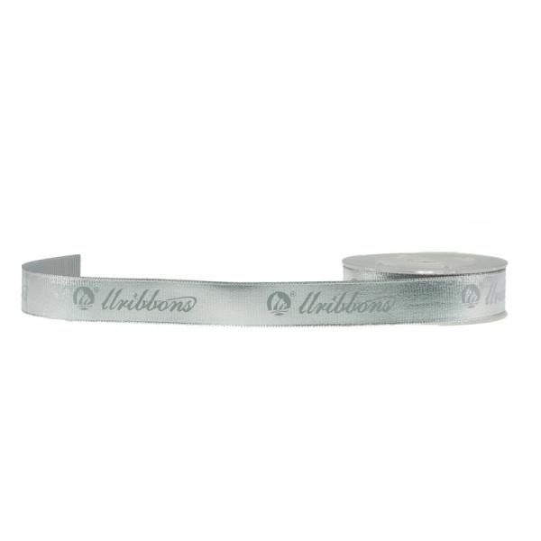 Silver Printed Grosgrain Ribbon For Cosmetic Packaging 16mm Width Durable