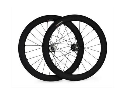 Best quality 700c 60MM Carbon clincher wheelset with width 23mm fixed gear for track bike