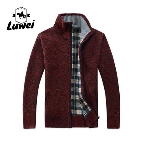 Полный Zip Мужской Кардиган Одежда Zip Up Толстый Утилита Трикотаж Большой Размер Мужчины Мужские свитера Джакеты с карманным