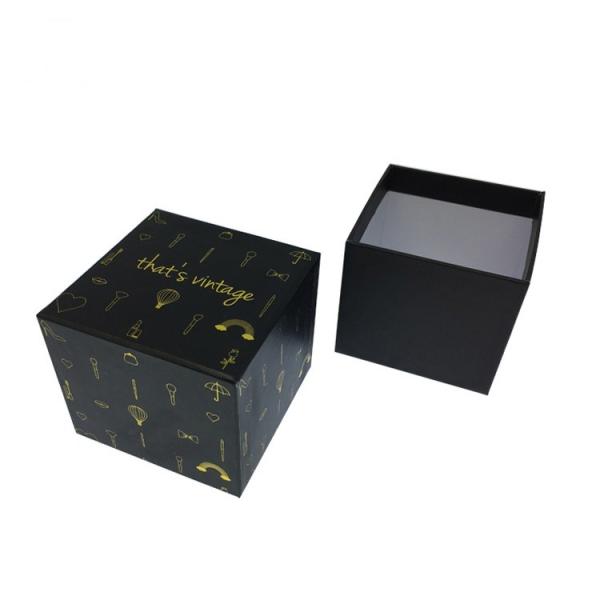Square Gift Box  Foil  Stamping Logo  Design , Coloured Gift Boxes
