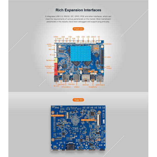 H-3399 Smart HMI Motherboard Quad Core Mali-T860 Стандартный 16 ГБ EMMC 2 внешний USB3.0