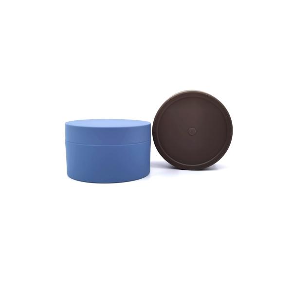 Frascos cosméticos plásticos de Matte Blue 30g com tampão branco