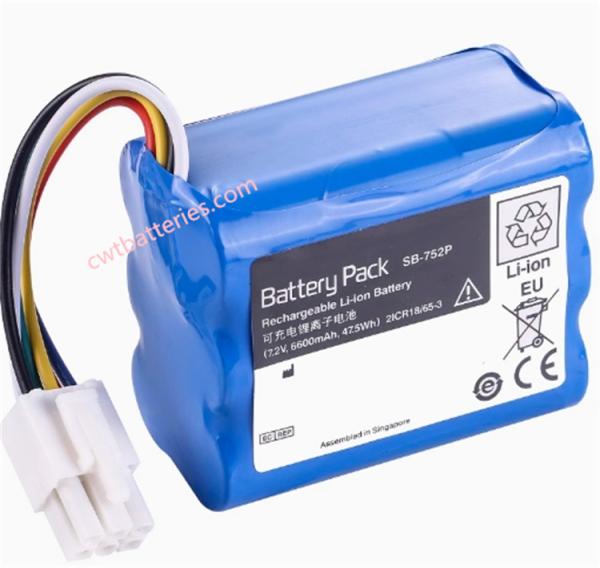 NIHON-KOHDEN SB-752P 7.2V 6600mAh Compatible Lithium Ion Battery Replacement for SVM-7501 SVM-7500 SVM-7600 Medical 